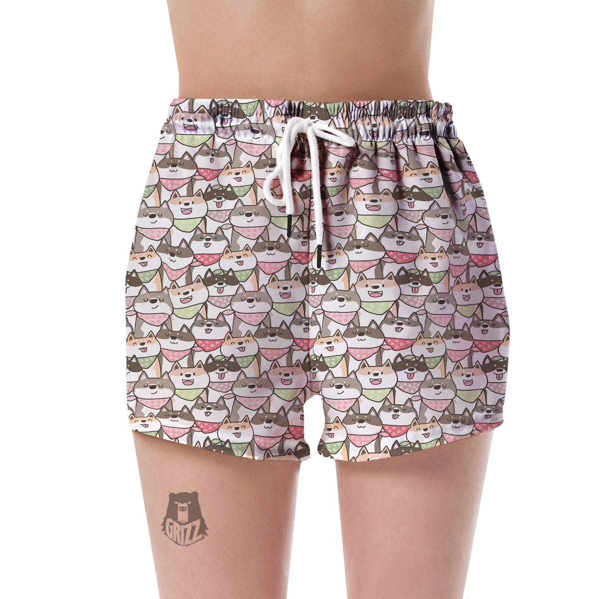 Shiba Inu Dog Pupppy Print Pattern Women's Shorts-grizzshop