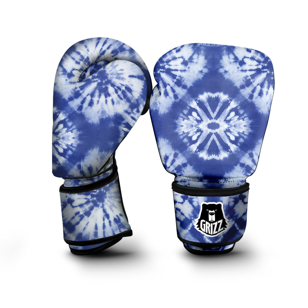 Shibori Blue Print Boxing Gloves-grizzshop