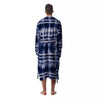 Shibori Indigo Dye Print Men's Robe-grizzshop