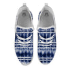 Shibori Indigo Dye Print White Athletic Shoes-grizzshop