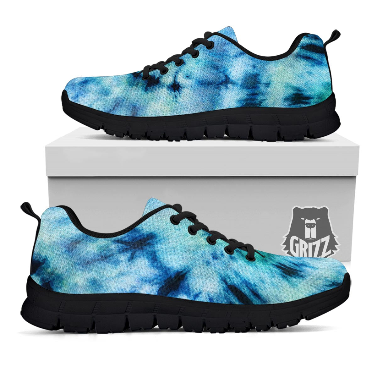 Shibori Tie Dye Print Black Sneaker-grizzshop