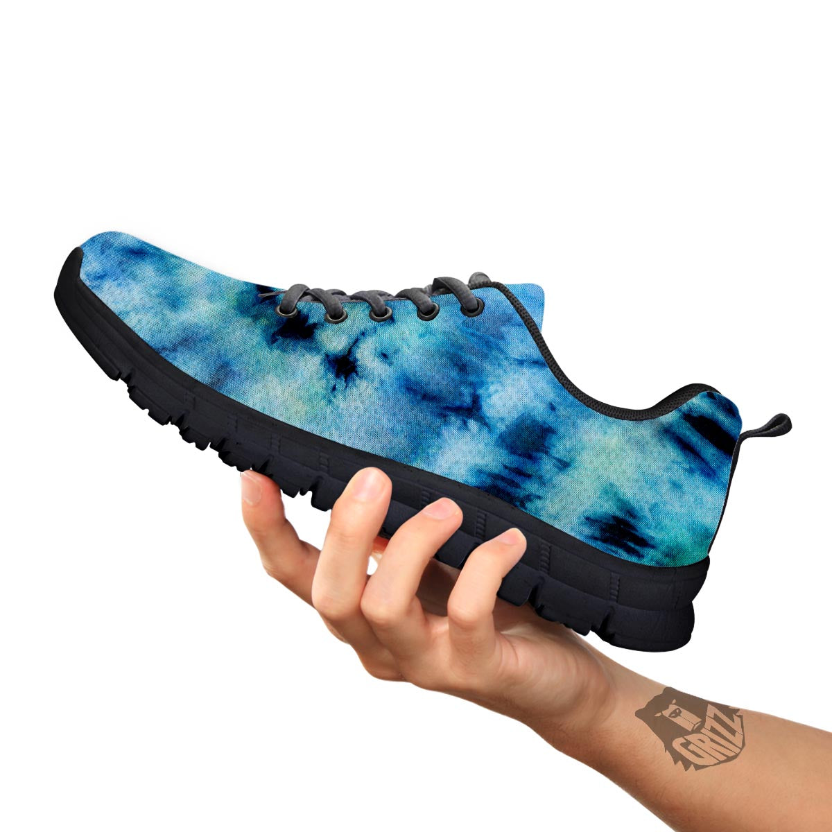 Shibori Tie Dye Print Black Sneaker-grizzshop