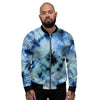 Shibori Tie Dye Print Men's Bomber Jacket-grizzshop