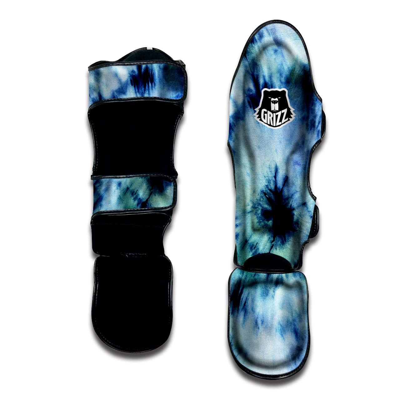 Shibori Tie Dye Print Muay Thai Shin Guards-grizzshop