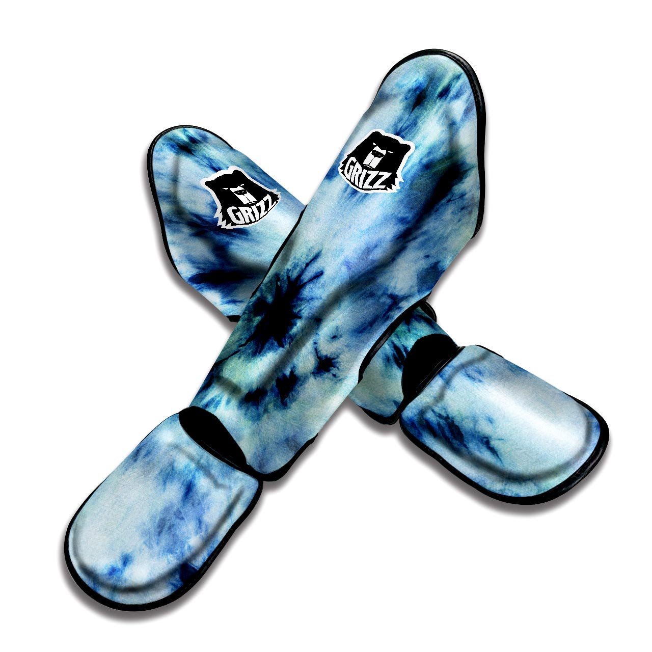 Shibori Tie Dye Print Muay Thai Shin Guards-grizzshop