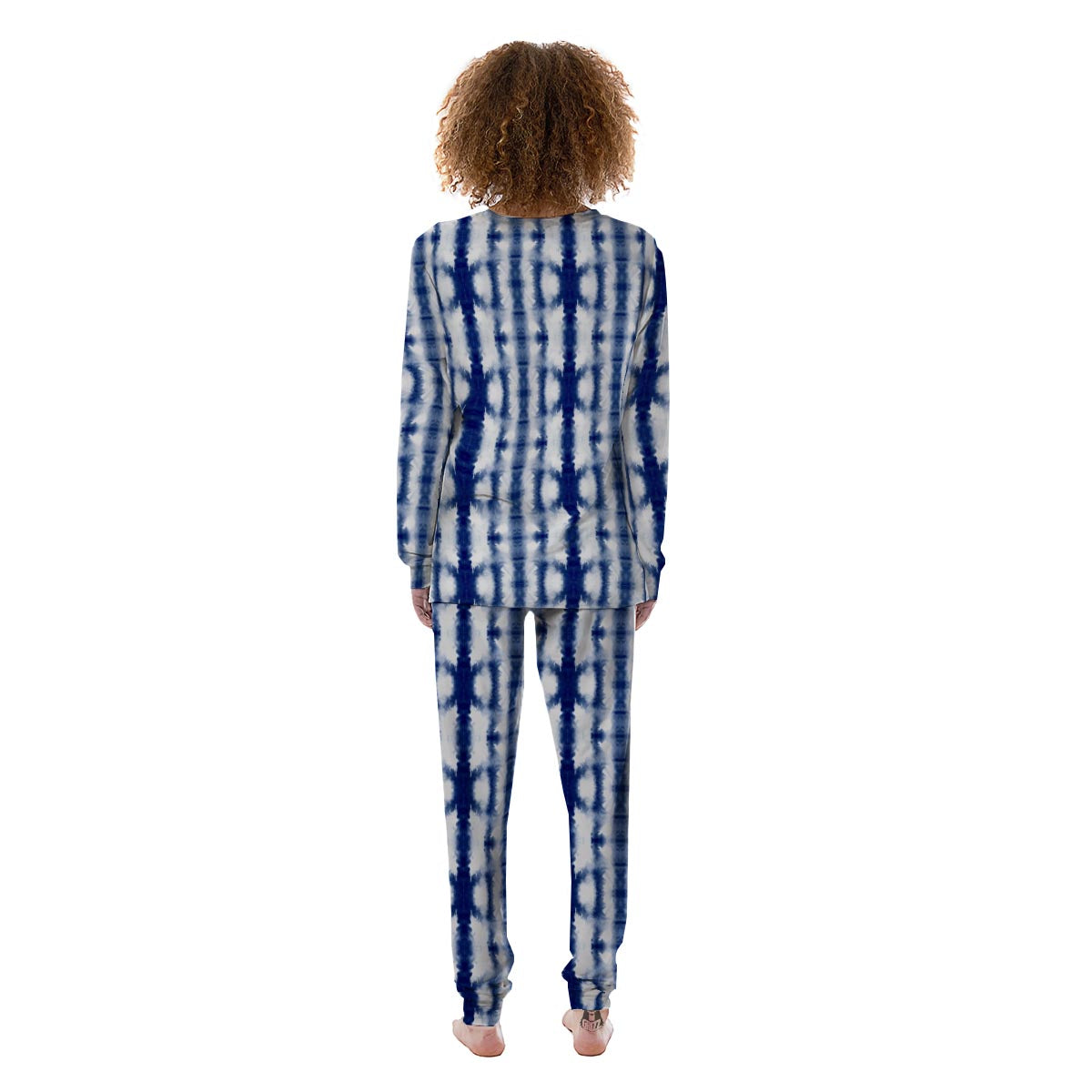 Shibori Tie Dye Print Pattern Women's Pajamas-grizzshop