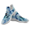 Shibori Tie Dye Print White Athletic Shoes-grizzshop