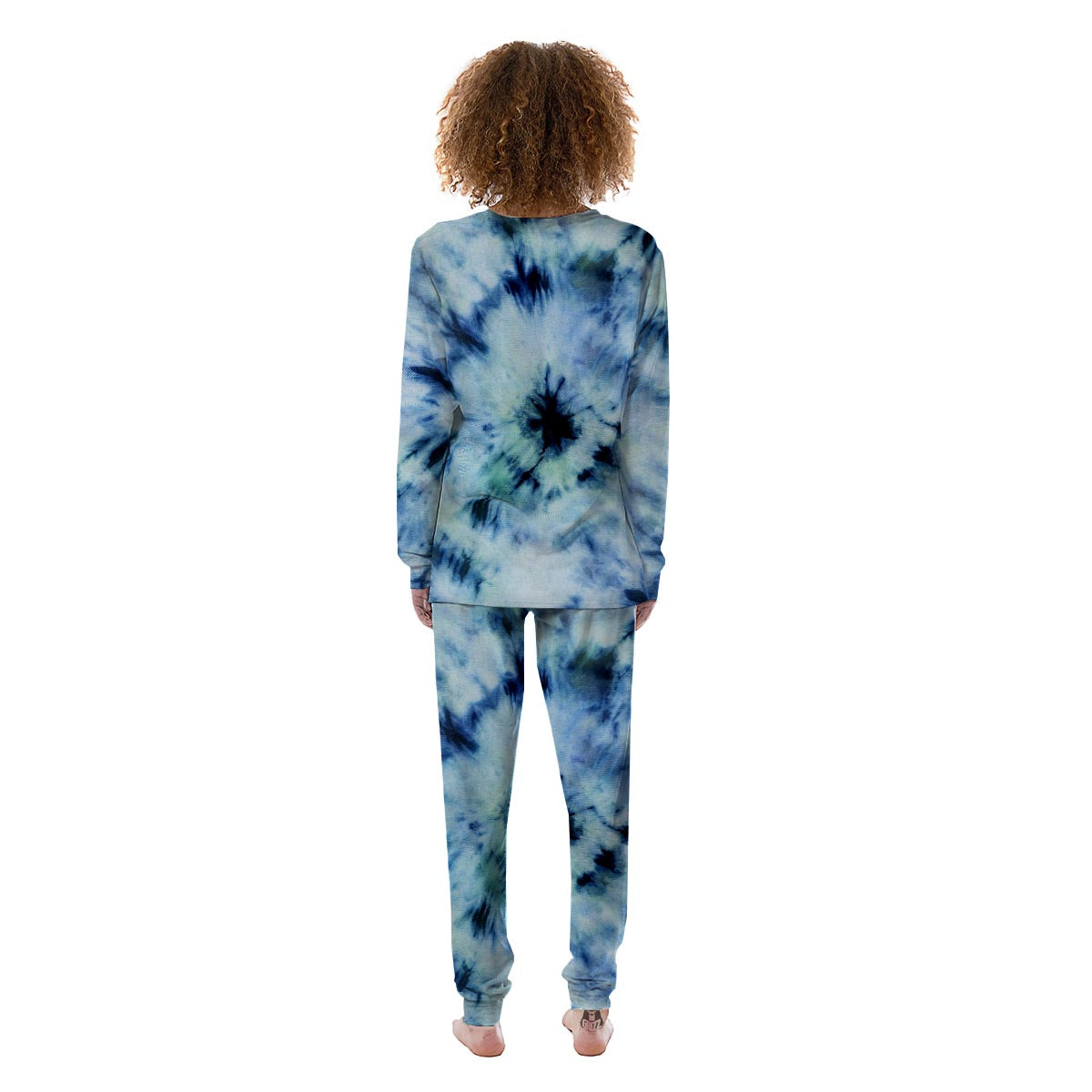 Shibori Tie Dye Print Women's Pajamas-grizzshop