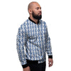 Shibori Wave Print Pattern Men's Bomber Jacket-grizzshop