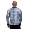 Shibori Wave Print Pattern Men's Bomber Jacket-grizzshop