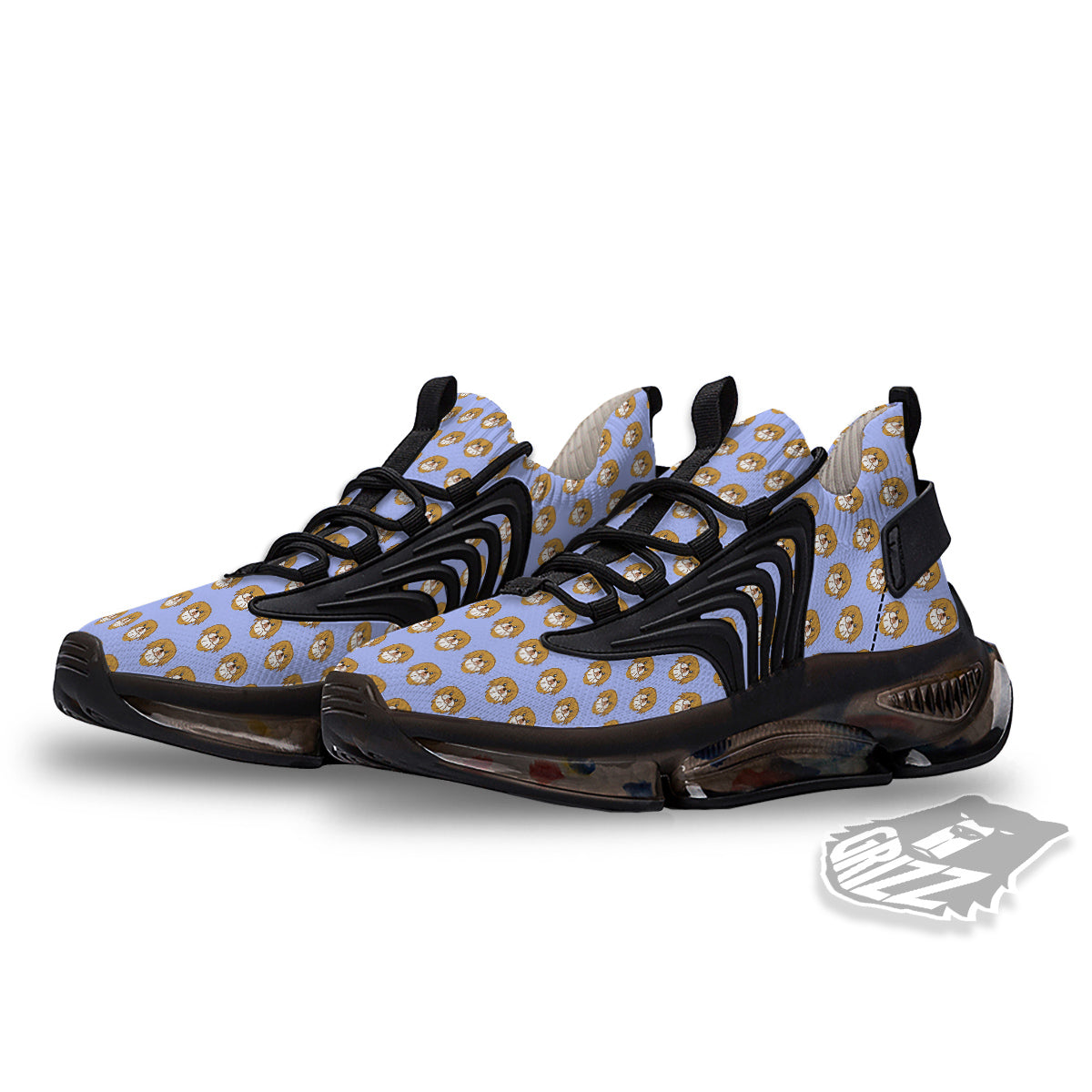 Shih Tzu Cute Print Pattern Black Gym Shoes-grizzshop