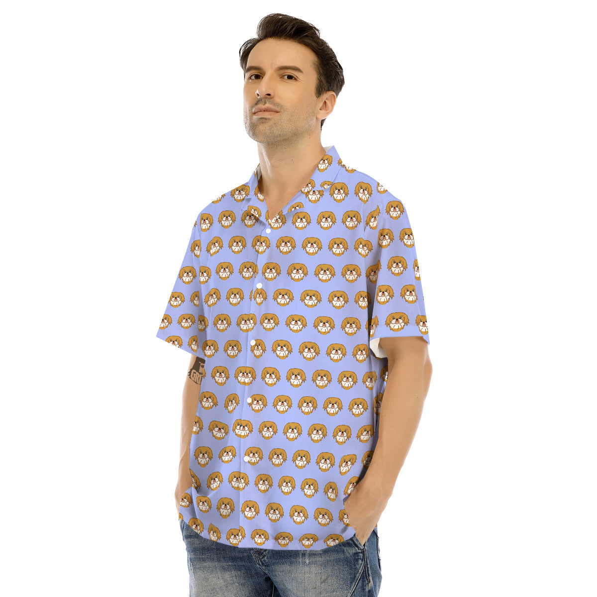 Shih Tzu Cute Print Pattern Men's Hawaiian Shirt-grizzshop