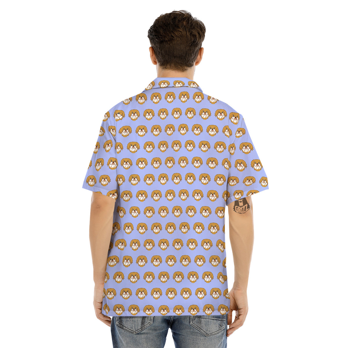 Shih Tzu Cute Print Pattern Men's Hawaiian Shirt-grizzshop