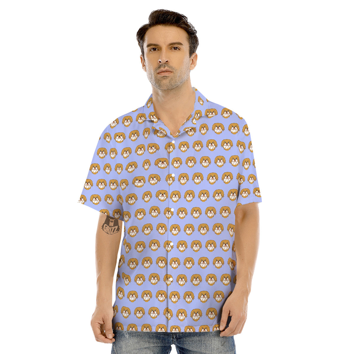 Shih Tzu Cute Print Pattern Men's Hawaiian Shirt-grizzshop