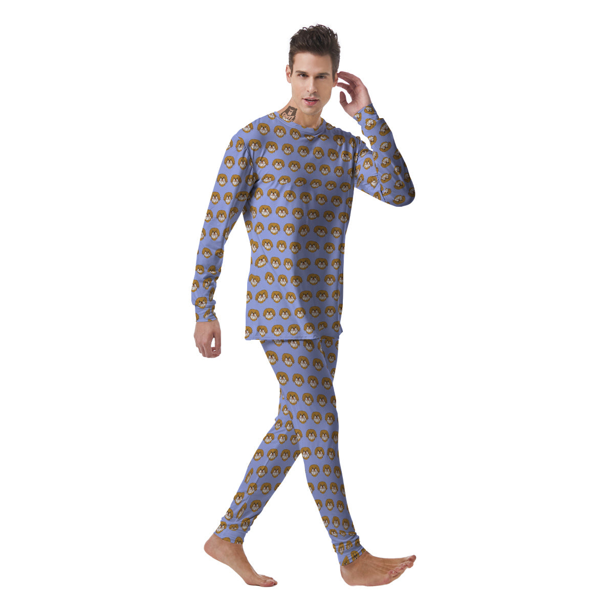 Shih Tzu Cute Print Pattern Men's Pajamas-grizzshop
