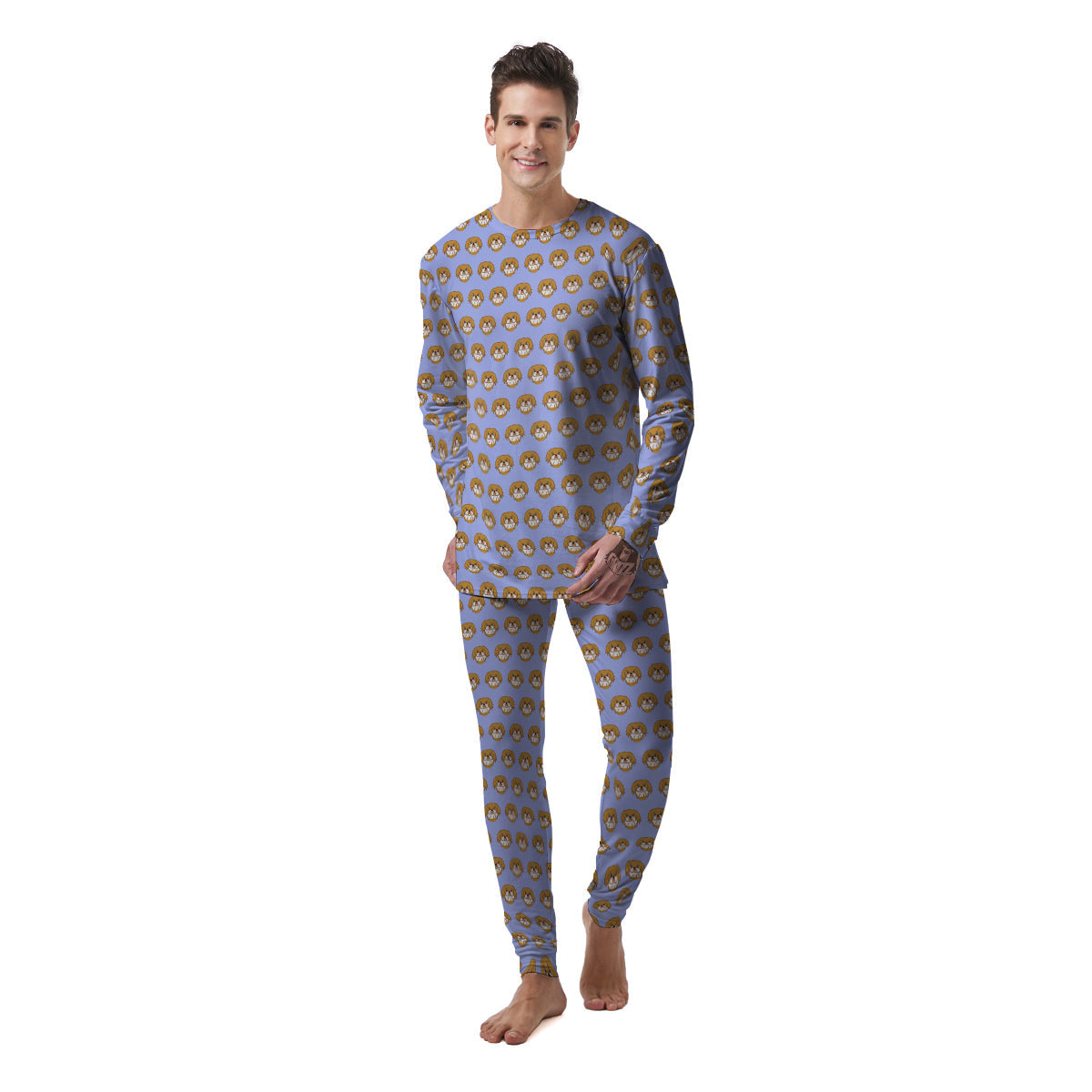 Shih Tzu Cute Print Pattern Men's Pajamas-grizzshop