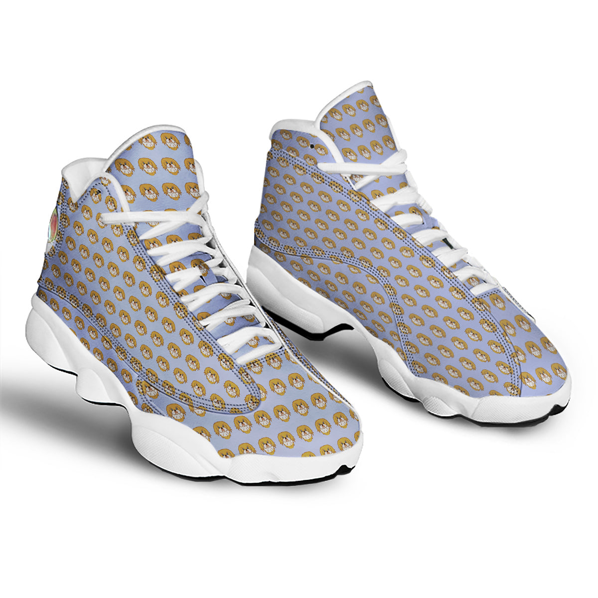 Shih Tzu Cute Print Pattern White Basketball Shoes-grizzshop