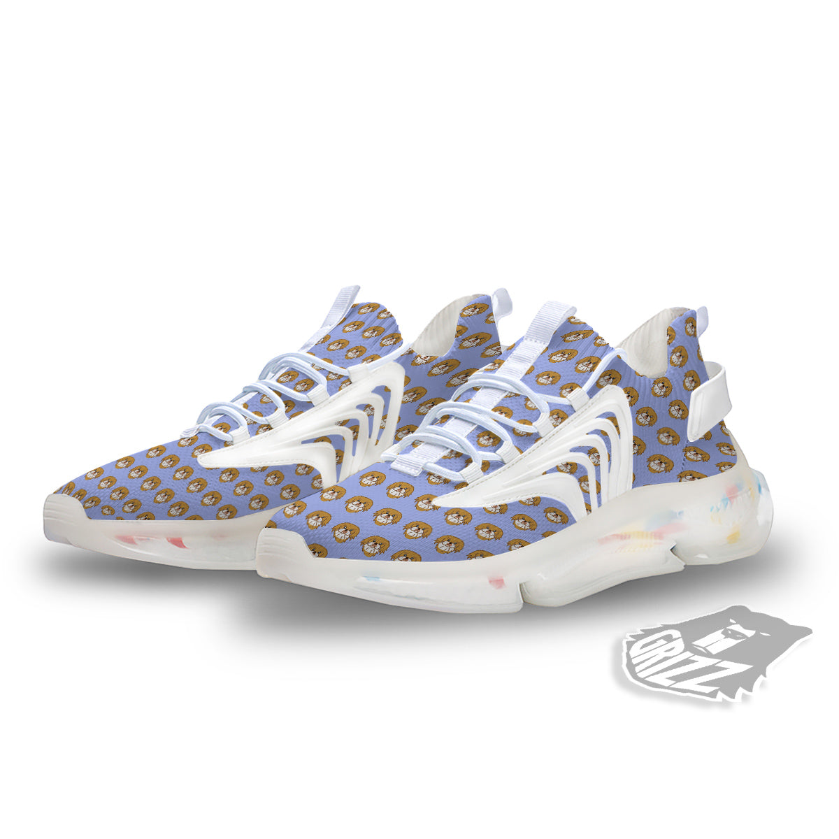 Shih Tzu Cute Print Pattern White Gym Shoes-grizzshop