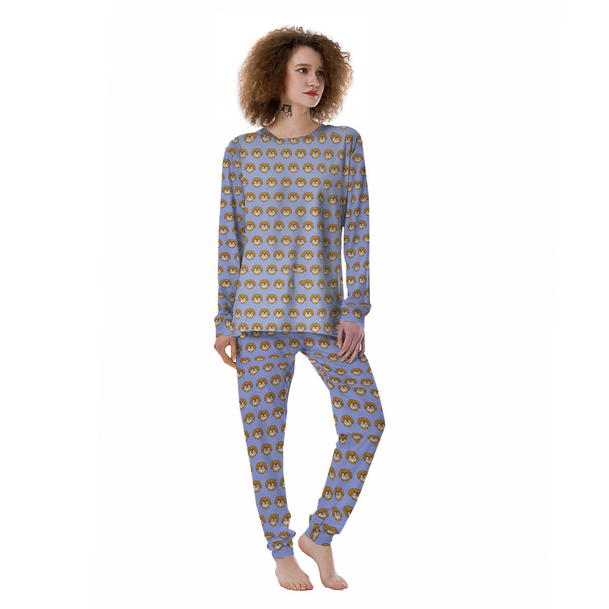 Shih Tzu Cute Print Pattern Women's Pajamas-grizzshop