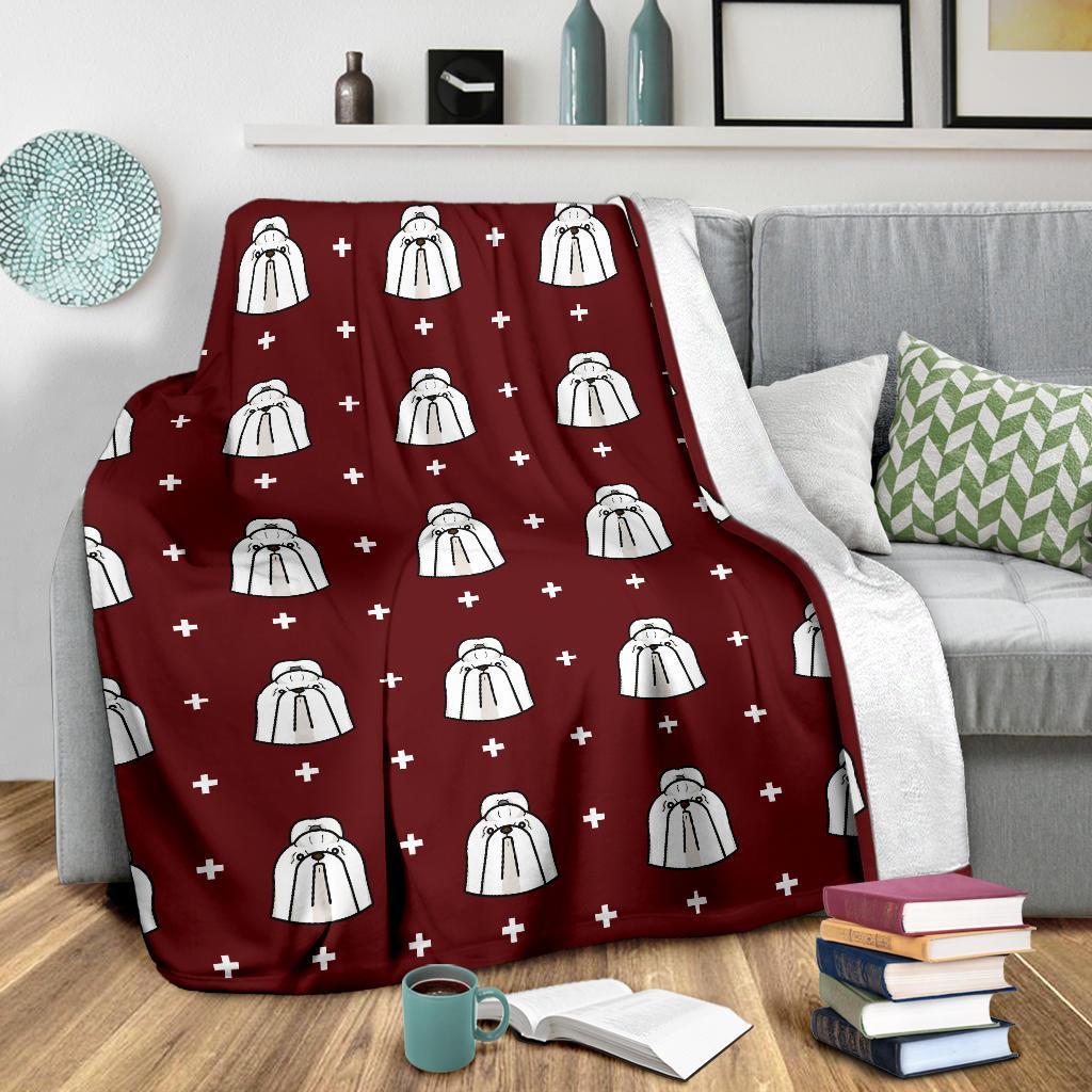 Shih Tzu Dog Pattern Print Blanket-grizzshop