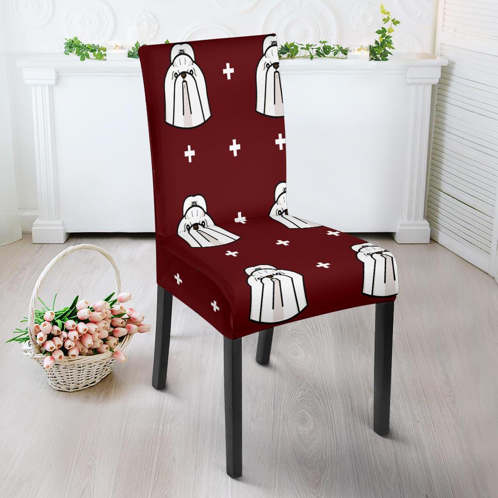 Shih Tzu Dog Pattern Print Chair Cover-grizzshop