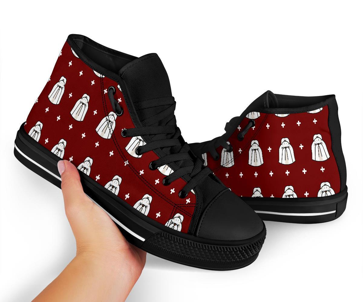 Shih Tzu Dog Pattern Print Men Women's High Top Shoes-grizzshop
