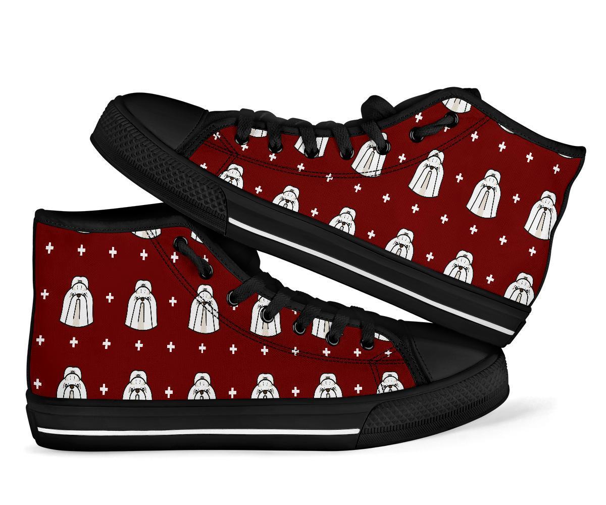 Shih Tzu Dog Pattern Print Men Women's High Top Shoes-grizzshop