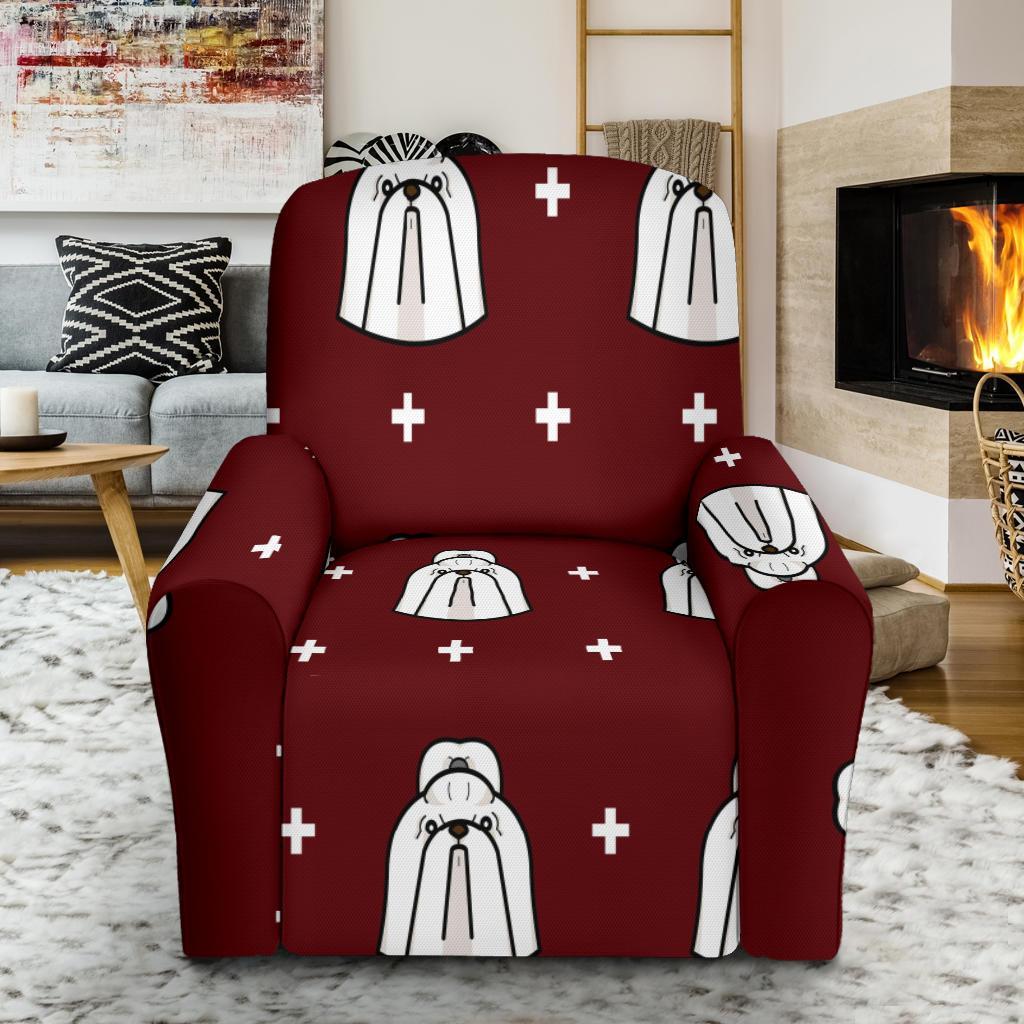 Shih Tzu Dog Pattern Print Recliner Cover-grizzshop