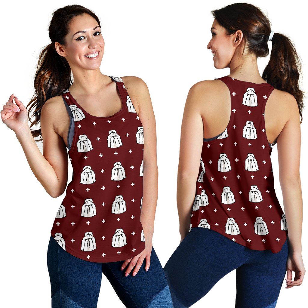 Shih Tzu Dog Pattern Print Women's Racerback Tank Tops-grizzshop