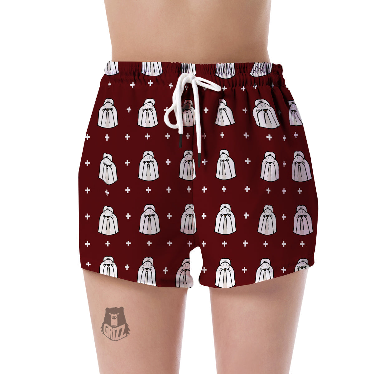 Shih Tzu Dog Pattern Print Women's Shorts-grizzshop