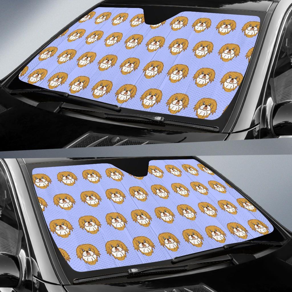 Shih Tzu Dog Print Pattern Car Sun Shade-grizzshop