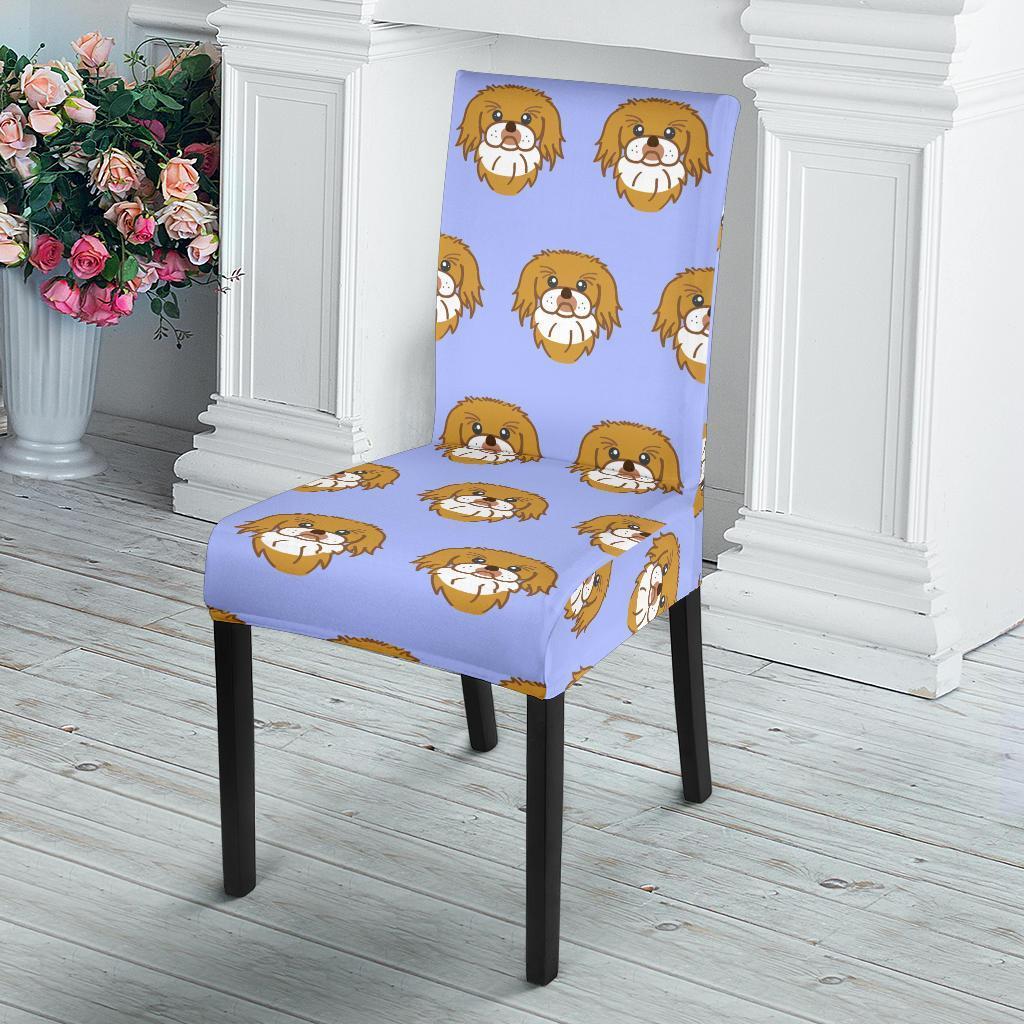 Shih Tzu Dog Print Pattern Chair Cover-grizzshop