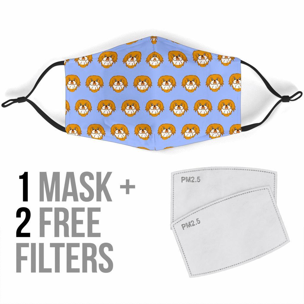 Shih Tzu Dog Print Pattern Face Mask-grizzshop