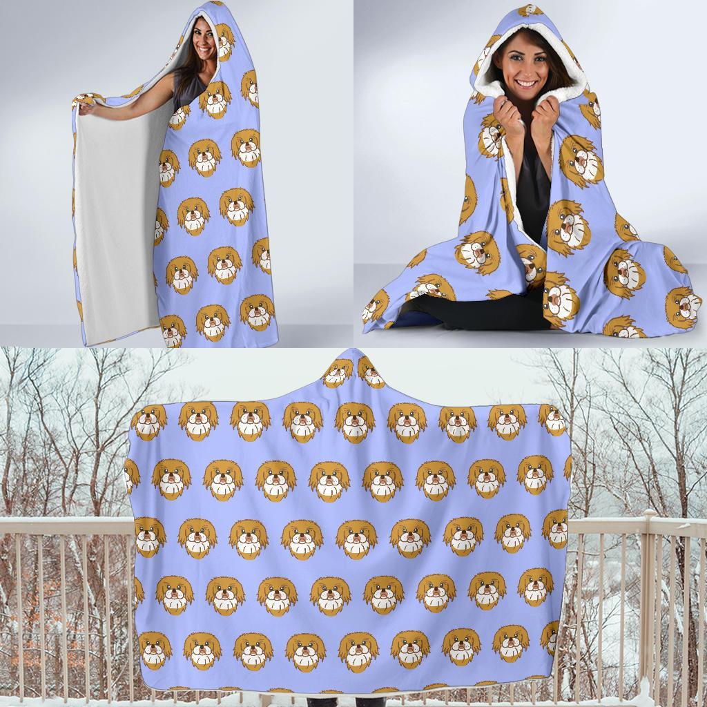 Shih Tzu Dog Print Pattern Hooded Blanket-grizzshop