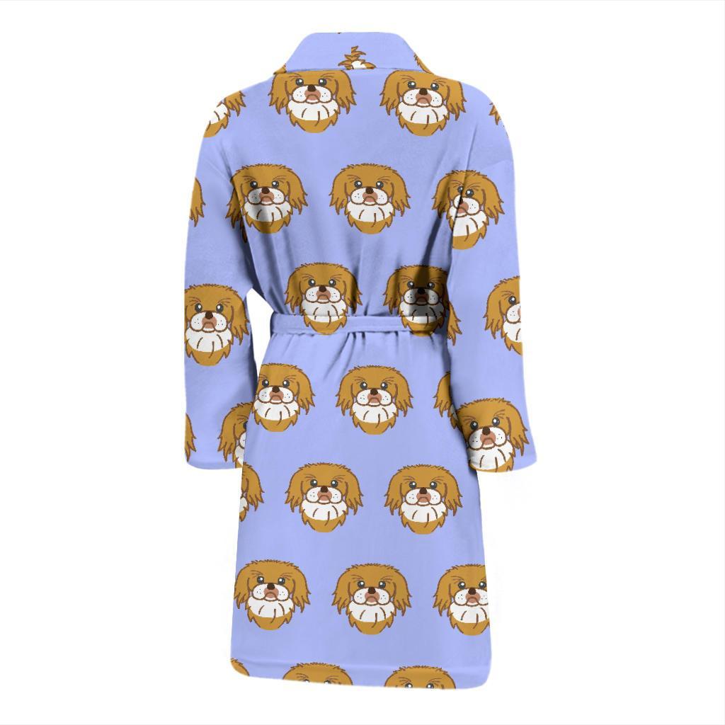 Shih Tzu Dog Print Pattern Men Long Robe-grizzshop