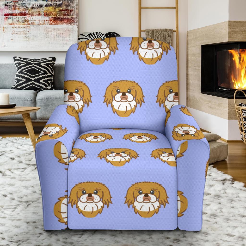 Shih Tzu Dog Print Pattern Recliner Cover-grizzshop