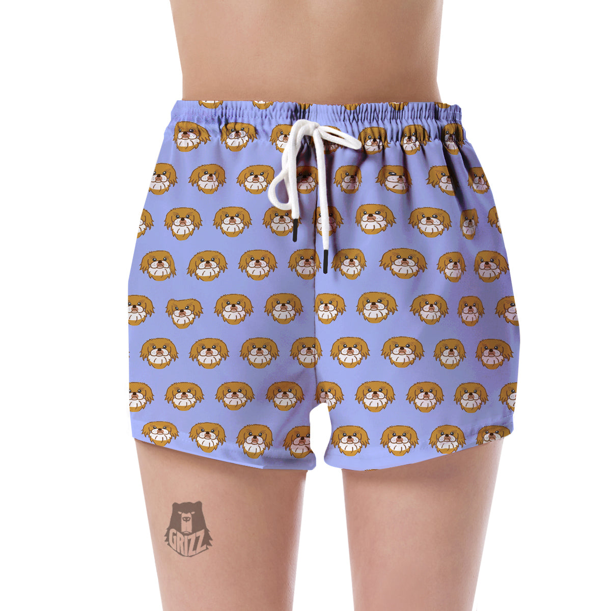 Shih Tzu Dog Print Pattern Women's Shorts-grizzshop