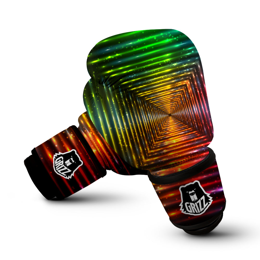 Shining Lights Rainbow Colors Neon Print Boxing Gloves-grizzshop