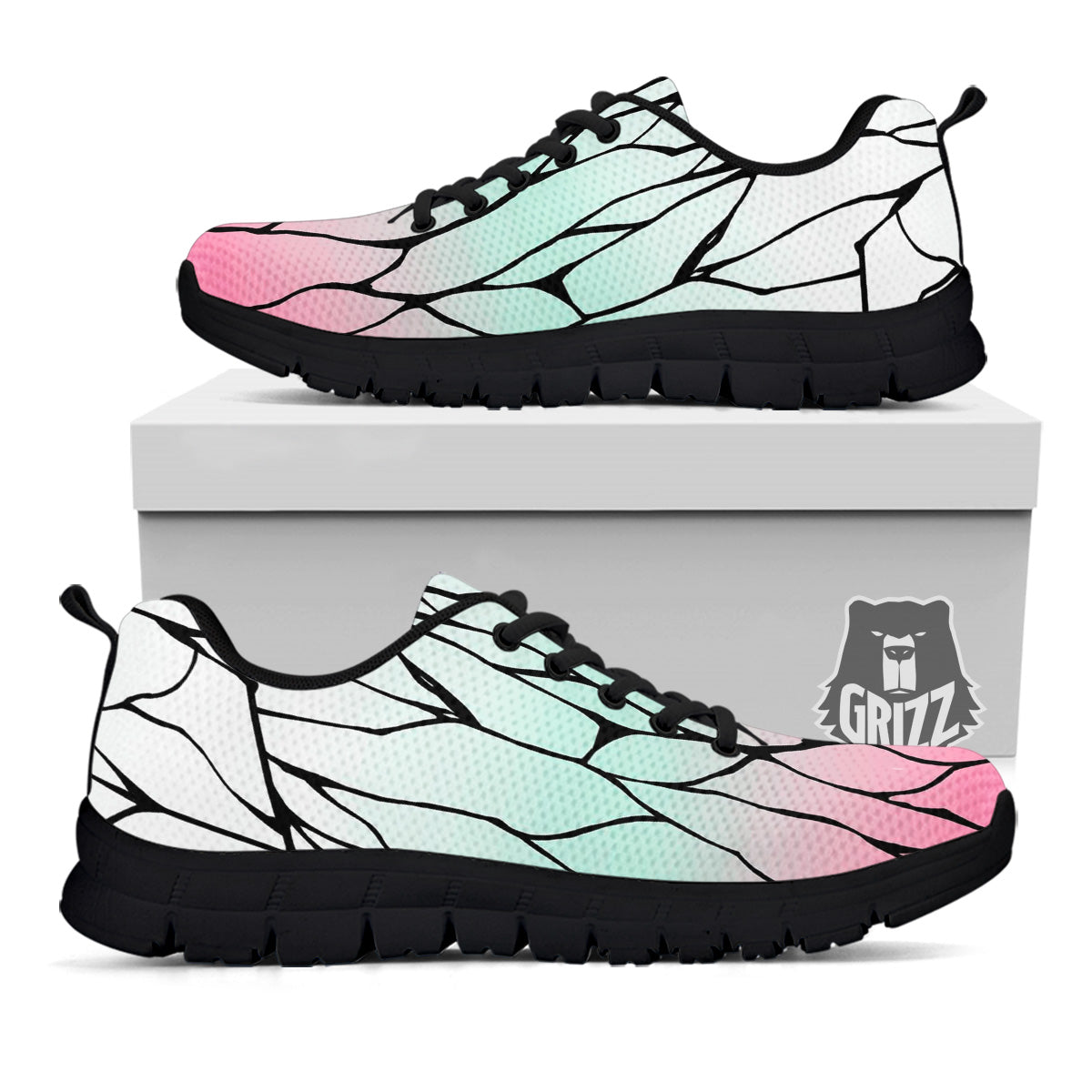 Shinobu Print Pattern Black Sneaker-grizzshop