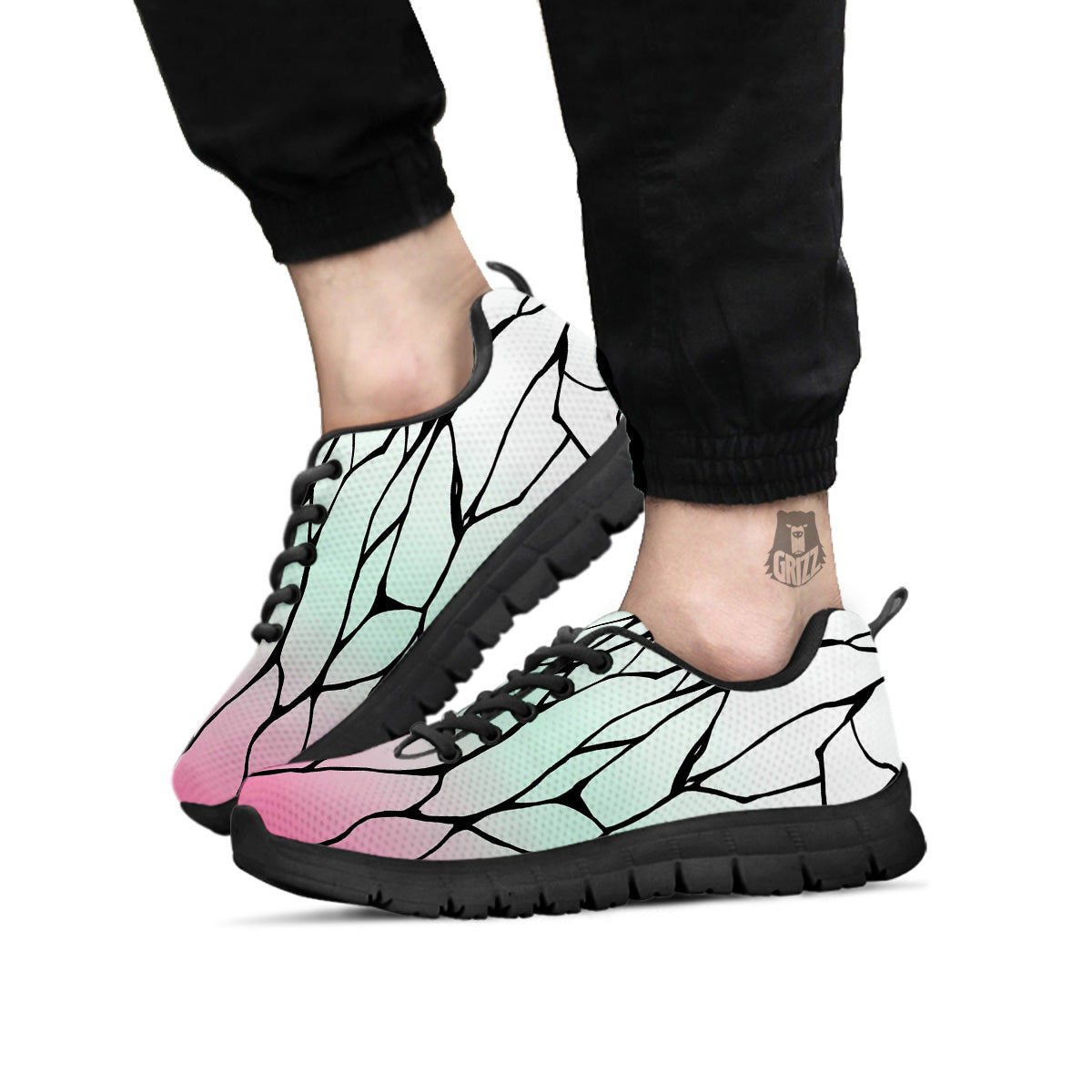 Shinobu Print Pattern Black Sneaker-grizzshop