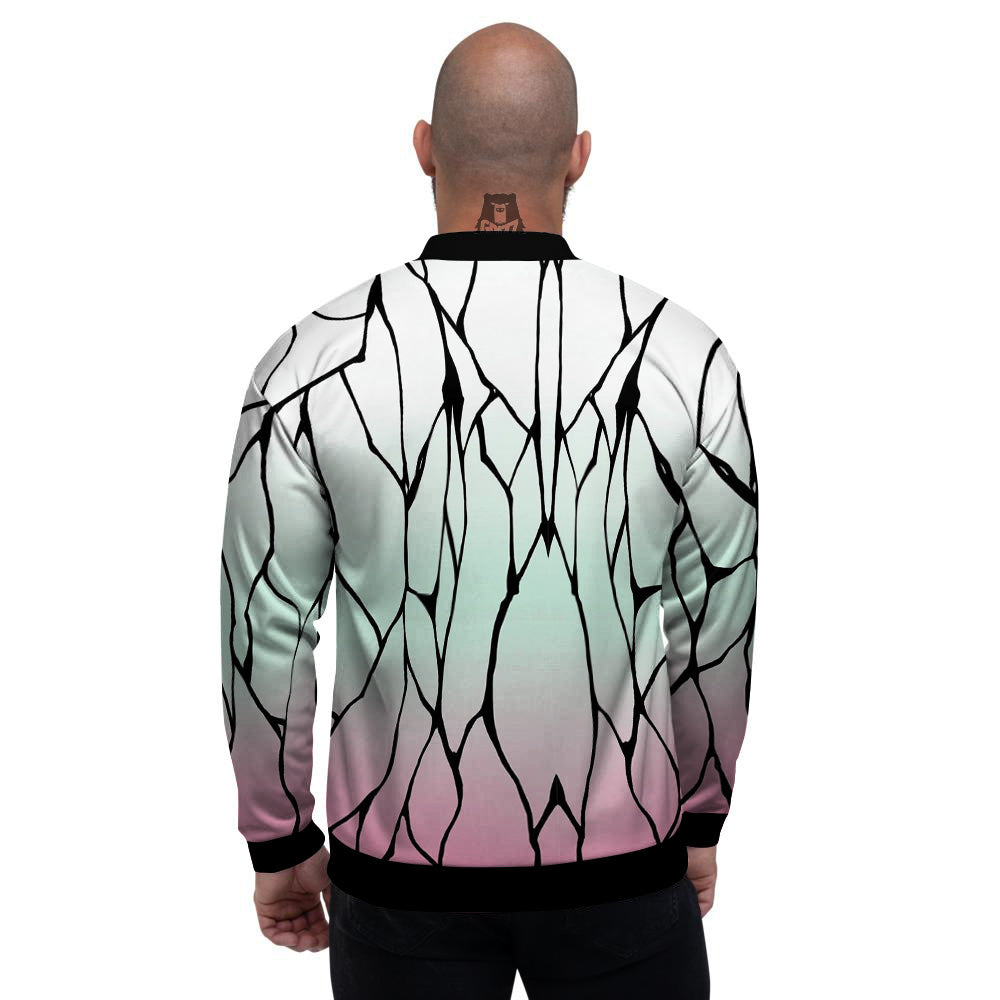 Shinobu Print Pattern Men's Bomber Jacket-grizzshop