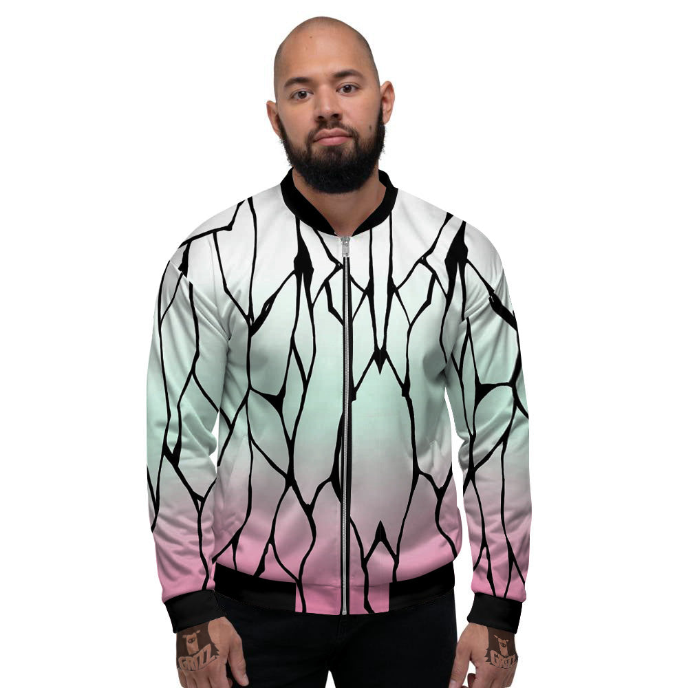 Shinobu Print Pattern Men's Bomber Jacket-grizzshop