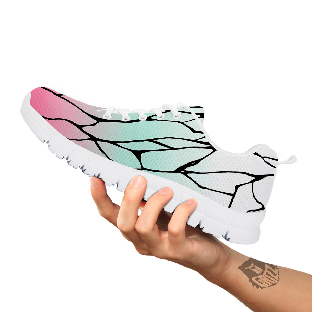 Shinobu Print Pattern White Sneaker-grizzshop