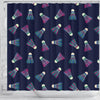 Shuttlecock Badminton Pattern Print Bathroom Shower Curtain-grizzshop