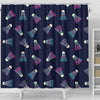 Shuttlecock Badminton Pattern Print Bathroom Shower Curtain-grizzshop