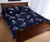 Shuttlecock Badminton Pattern Print Bed Set Quilt-grizzshop