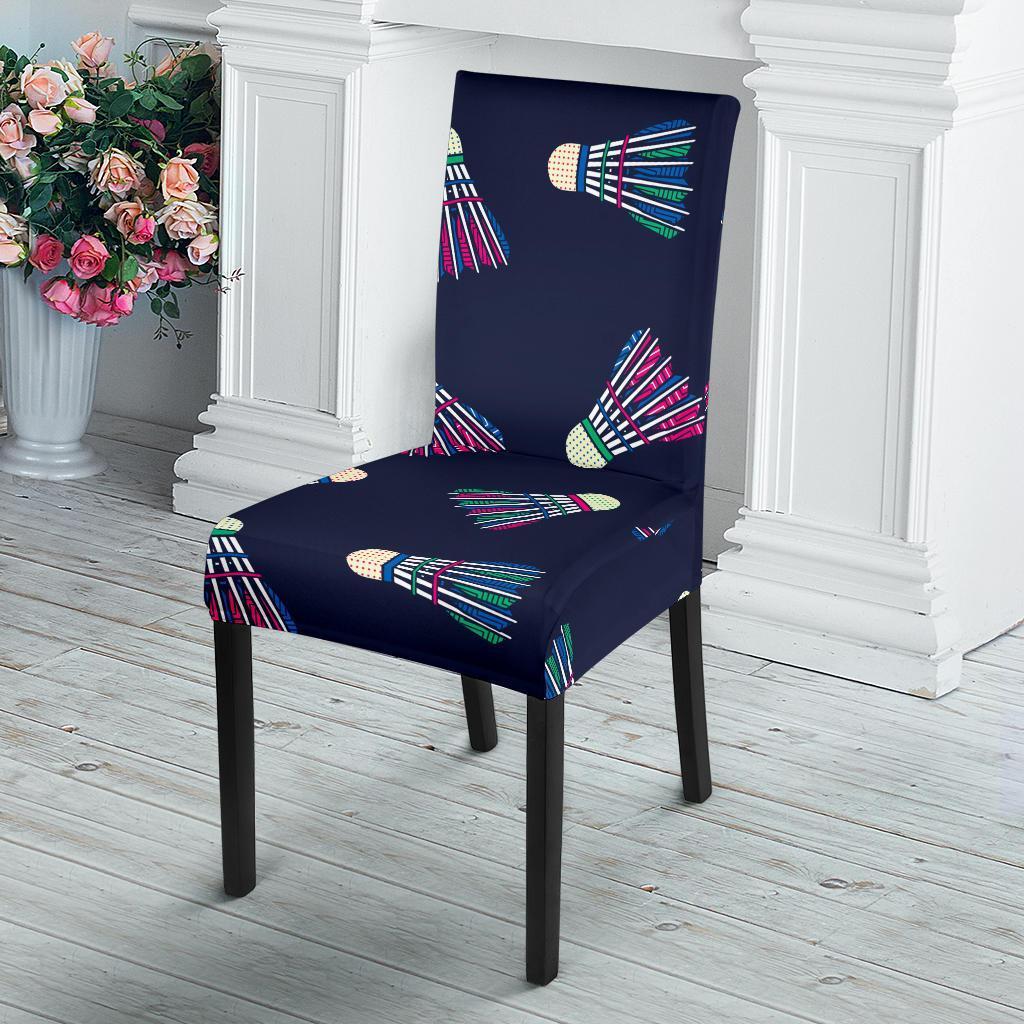 Shuttlecock Badminton Pattern Print Chair Cover-grizzshop