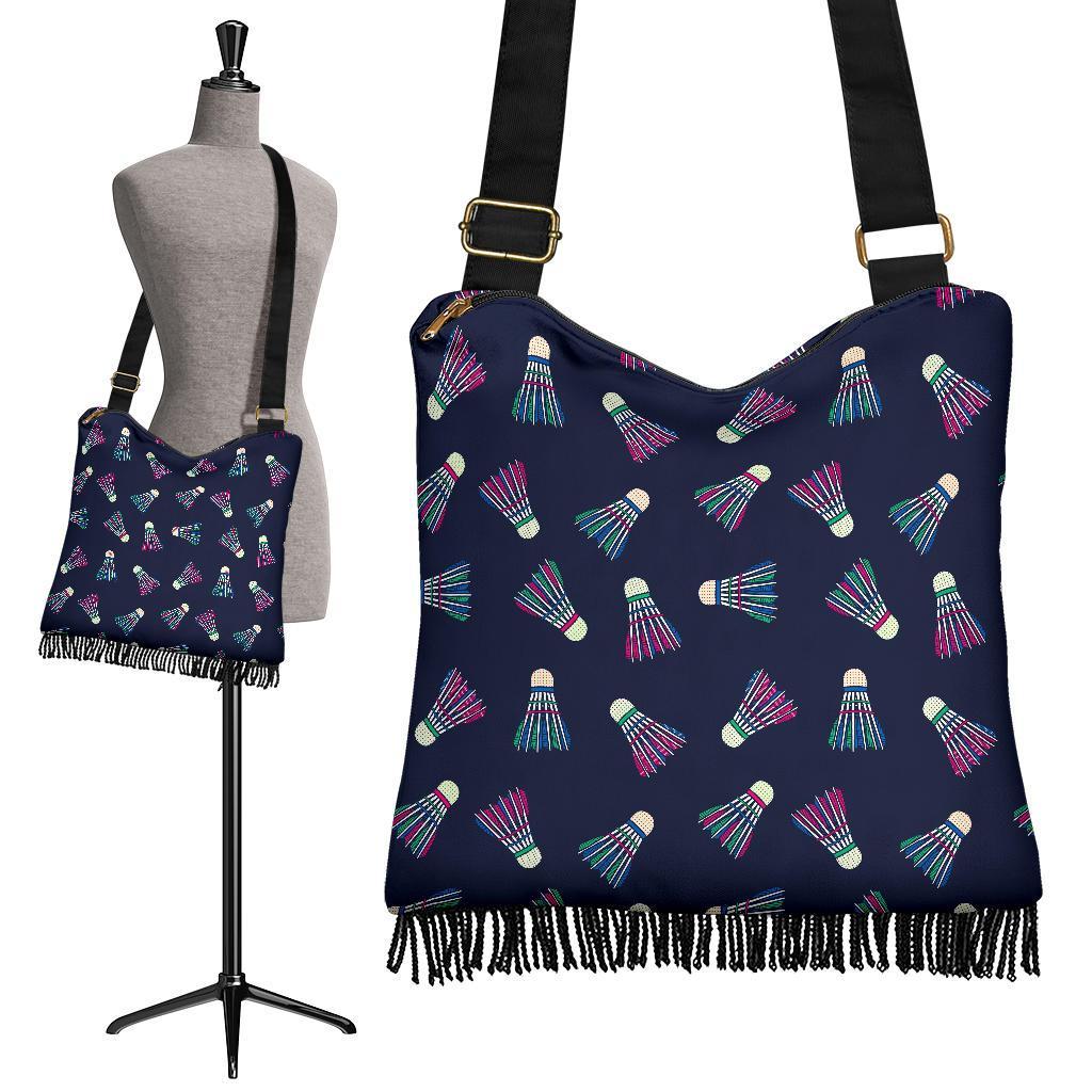 Shuttlecock Badminton Pattern Print Crossbody bags-grizzshop