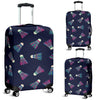 Shuttlecock Badminton Pattern Print Luggage Cover Protector-grizzshop