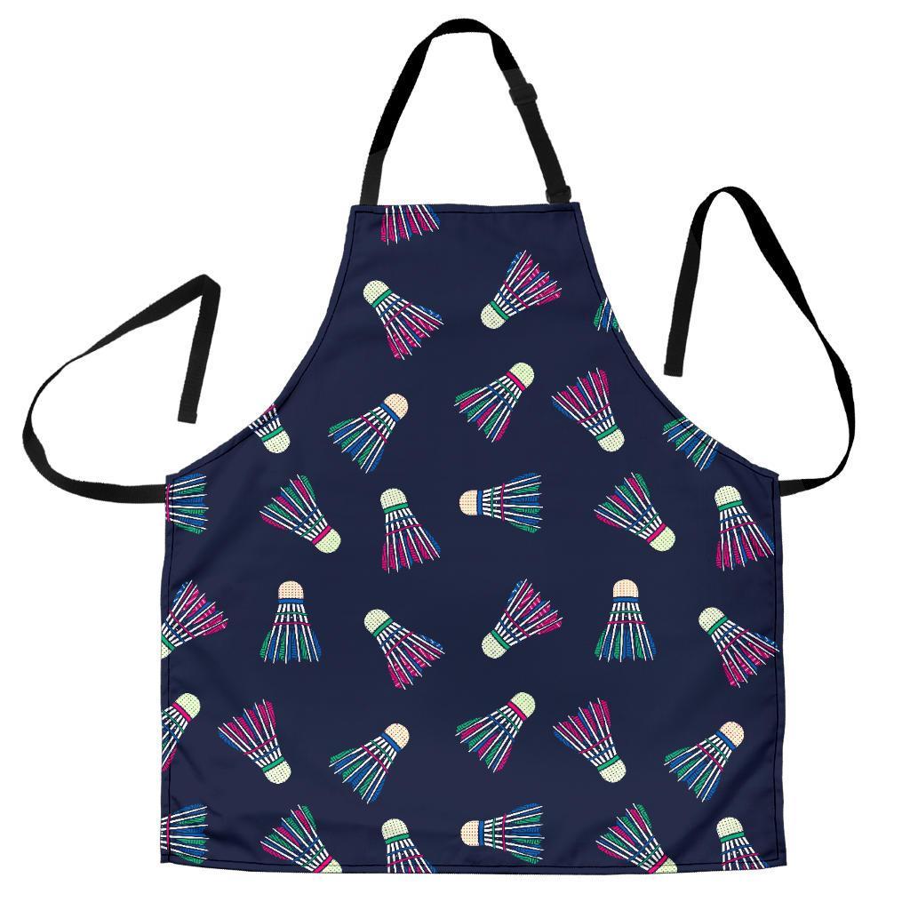 Shuttlecock Badminton Pattern Print Men's Apron-grizzshop